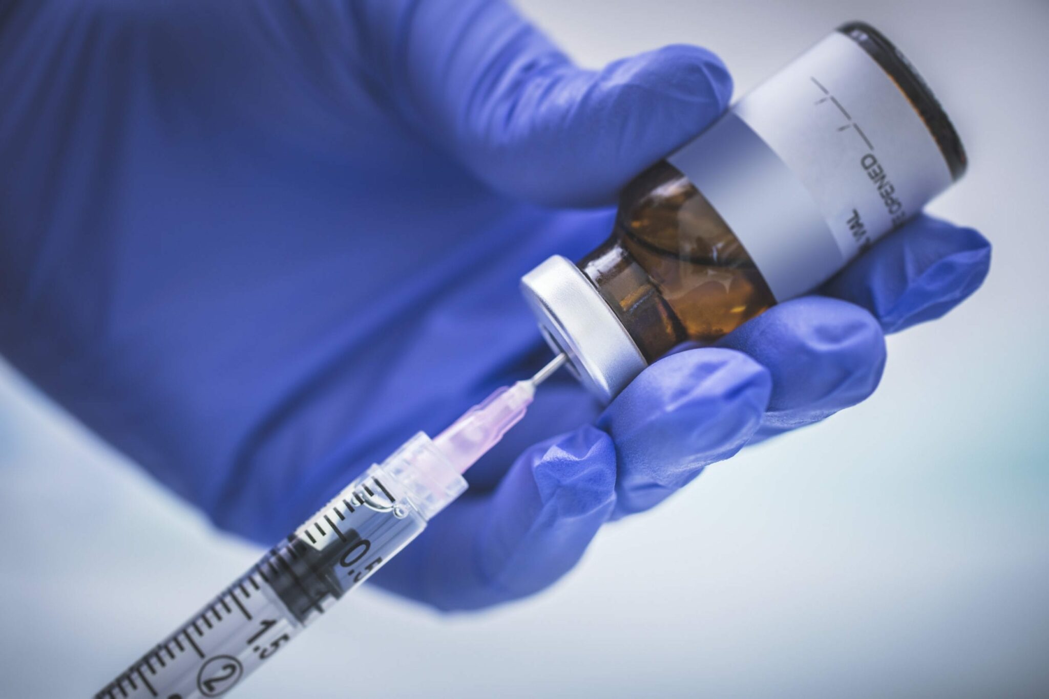 A stock photo of a Nurse preparing a vaccination